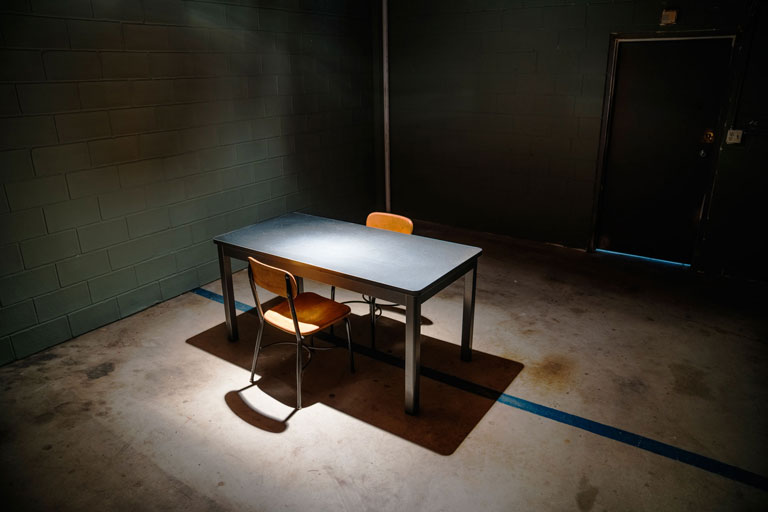Interrogation Room Standing Set for Filming