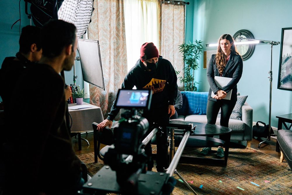 Short film shoot at the Living room