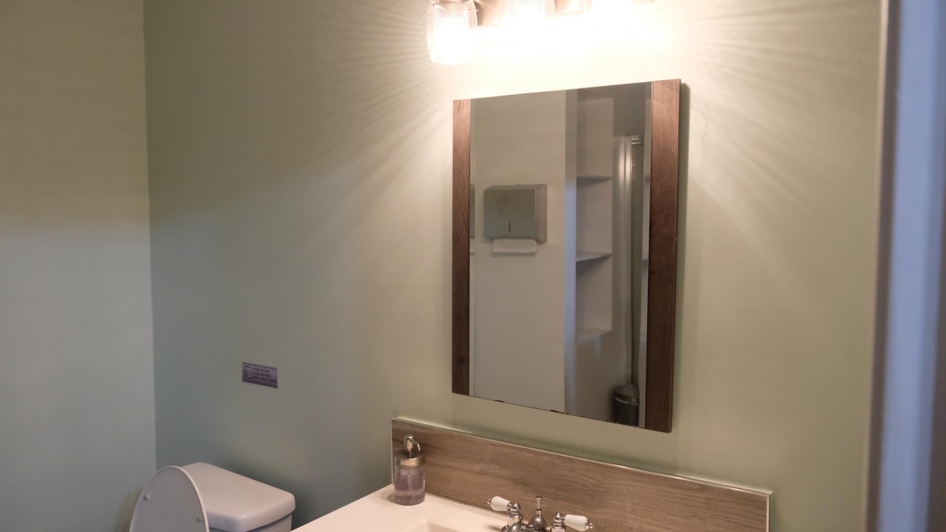 Bathroom mirror for the bathroom set