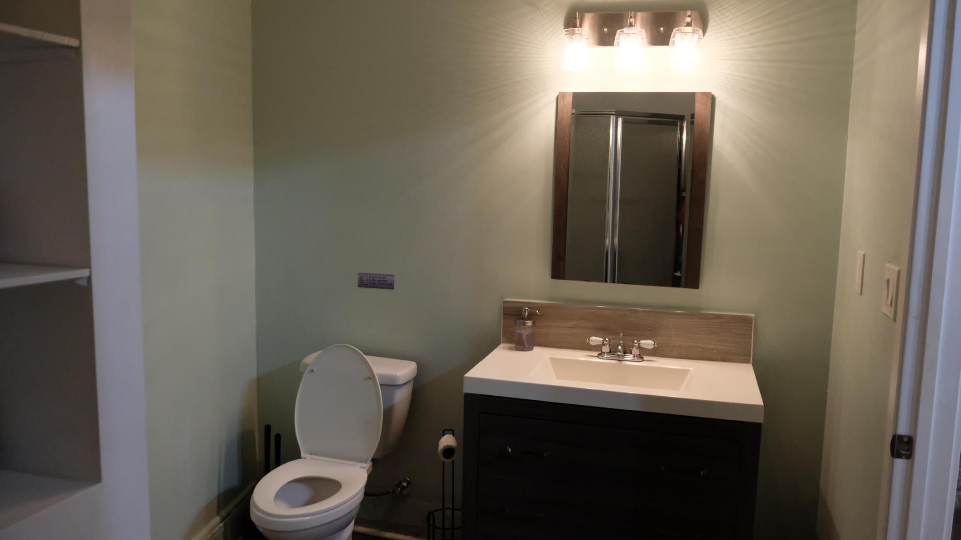 Bathroom for the bedroom film set